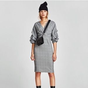 NWT ZARA Checkered Shift Dress